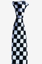 Long Black & White Checkered