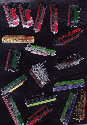 Enamel locomotive pin - pin, badges