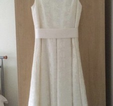 Beautiful Jasper Conran Fur Shrug and John Lewis Flower Girl Dress Communion set