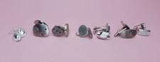 6 x Pairs of Silvertone