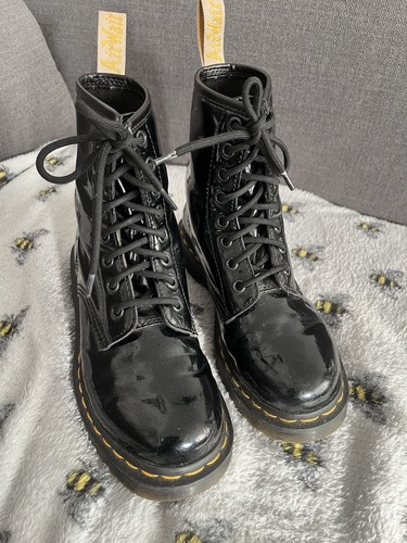 Martens black patent punk - dr,