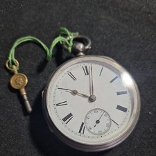 Antique Solid Silver Gents Fusee London Pocket Watch 1885 W/O Ref3976