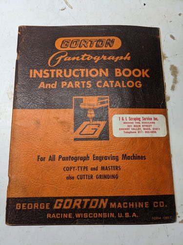 Gorton operator service manual - service,