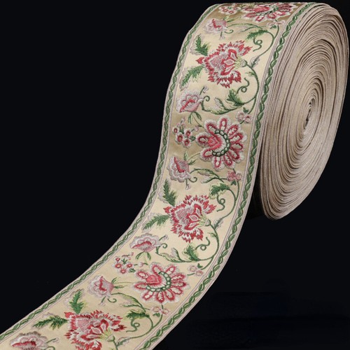 Chinese edge floral ribbon - floral,