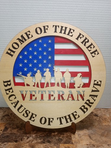 Veteran plaque 4 - plaque, 3/4"