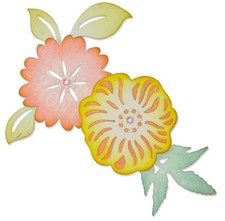 Sizzix Thinlits 5 pc die Estelle flowers 659703 Use big shot, Express or plus