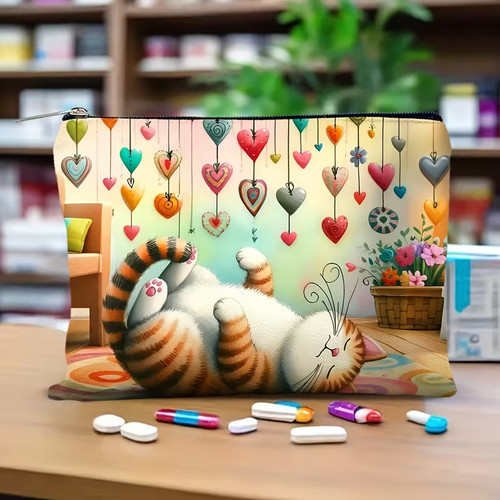 Cat themed make storage - cat,