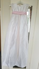 Designer Baby Beau and Belle Pure Silk Christening Dress incl. Hanger 3-6 months