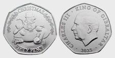 2023 Gibraltar christmas 50p