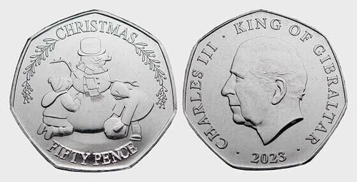 2023 gibraltar christmas 50p - gibraltar,
