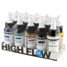 Golden High Flow Acrylic Ink / Liquid Fluid Paint 10 x 30ml - Opaque Colour Set