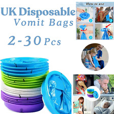 UK Disposable Vomit Bags Sickness Travel Plane Motion Car Bus Sea Sick Sealable