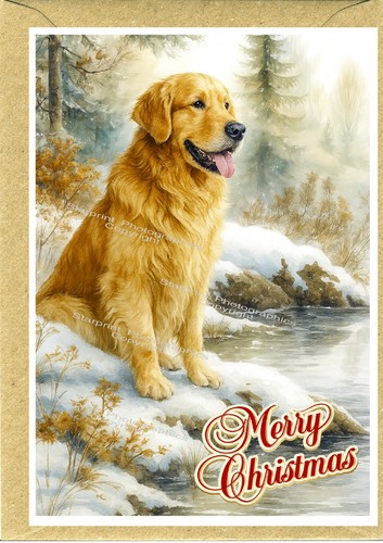 Golden retriever dog christmas - retriever,