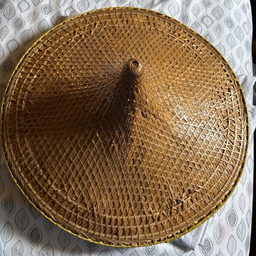 Vintage asian bamboo weaved - bamboo,