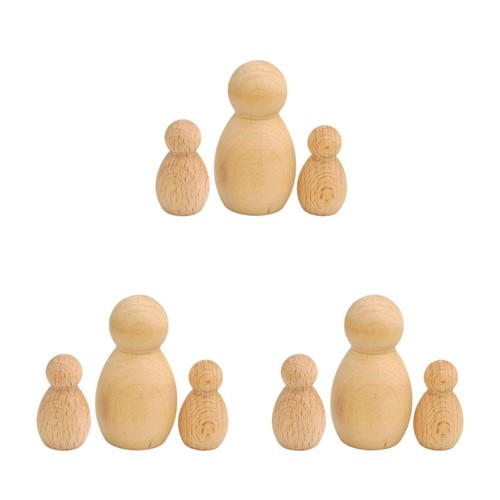 6pcs diy wooden peg - 6pcs,