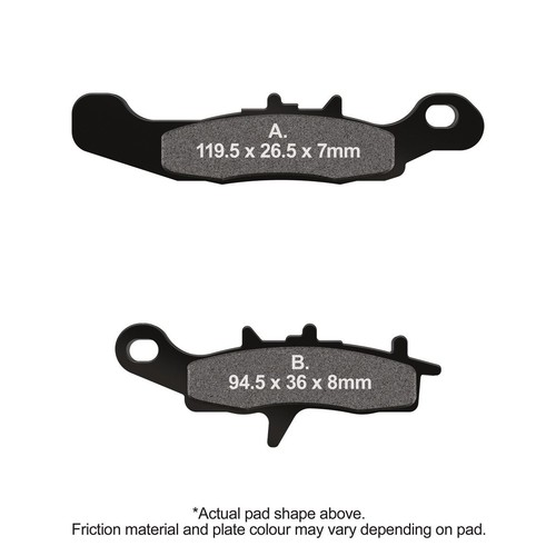 Ebc cycle series brake - ebc, m/cycle