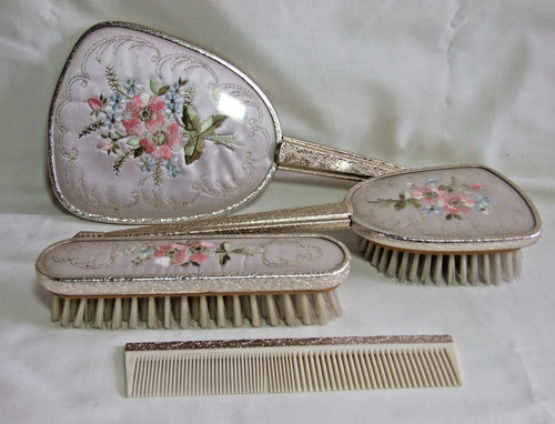 Vanity set mirror brush - set,
