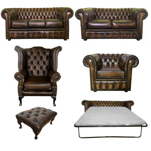 Genuine leather antique brown - genuine,