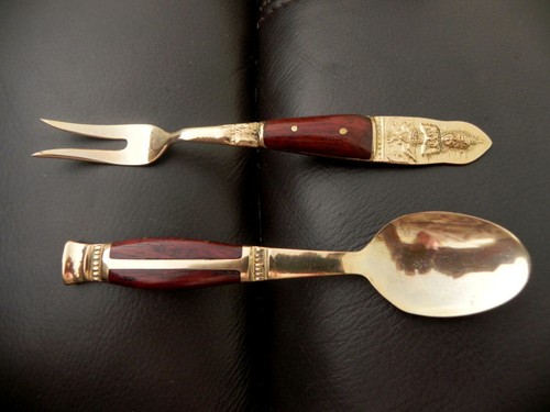 Bronze and rosewood - bronze, teaspoon