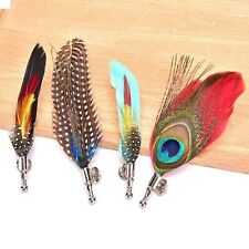 Handmade Peacock Pheasant Feather Brooch Hat Lapel Pin Suit 'Wedding Accessory