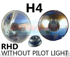 5.75" 5 3/4" CLASSIC CAR HEADLAMP HEADLIGHT HALOGEN H4 WITHOUT PILOT/SIDE LIGHT