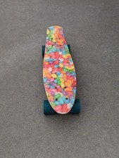Retro Style Mini Cruiser Skateboard – Multicolour Plastic Deck Twobarefoot Brand