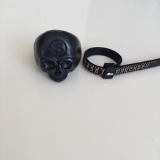 Stussy Skull Black Ring Size