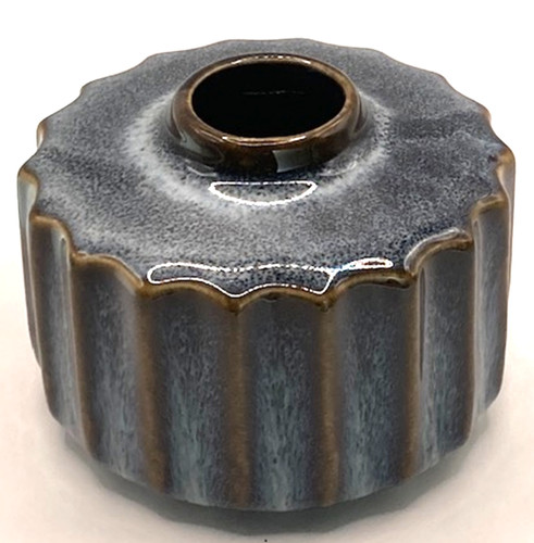 Round fluted bud - round, blue