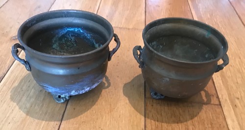 Brass jardiniere plant - brass, pots