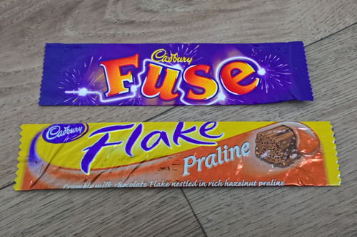 Cadbury fuse flake praline - &,