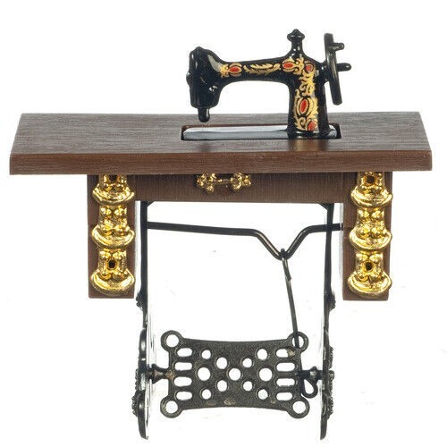 Wooden treadle sewing - wooden, machine