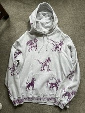 Supreme Grey Pullover Hoodie Size Large