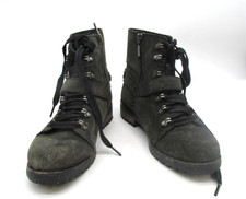 UGG AUSTRALIA "FRITZ" Size UK 6 Women's Green Suede Shearling Lined Boots