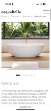 acquabella Lech stone White Bathtub . Ex Display.
