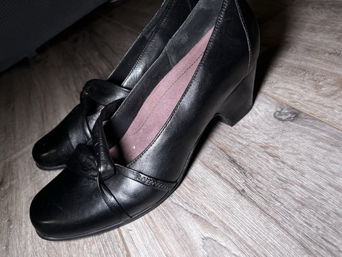 Clarks black leather block - clarks,
