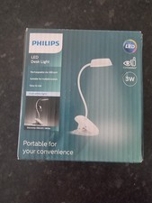 Philips Clip LED Portable Touch Table and Desk Lamp - White
