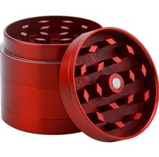 UK RED 4 Part 40mm Grinder Magnetic Metal Diamond Teeth Mill Tabacco Crusher