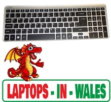 WORKING Original Acer Aspire V5-571P Laptop UK Keyboard and Silver Frame backlit