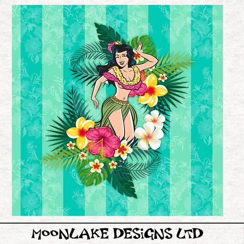 Hawaiian hula girl arms - arms, left