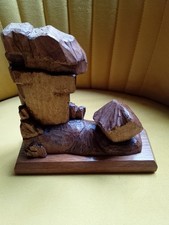 Vintage Hand Crafted Book End of Cow and Calf Rocks Ower t'Tops Ilkley Yorkshire