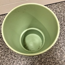 VINTAGE  5.5" PLANTER POT LIME GREEN scheurich 608-17 Made In Germany Pre Owned