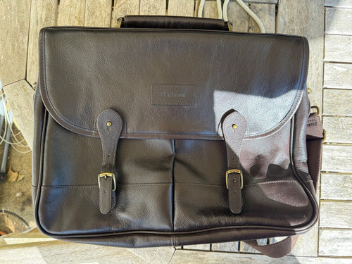 Barbour leather briefcase - leather,