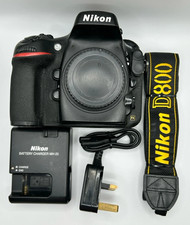 Nikon D800 FX Full Frame DSLR Camera Body–117K Shutter, Boxed, Excellent Working