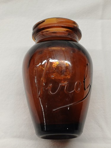 Old virol amber - virol, jar