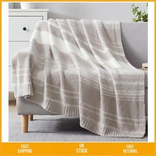 Soft Plush Striped Throw