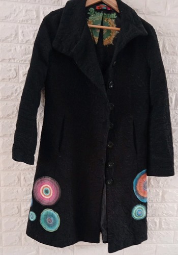 Desigual black smart coat - black,