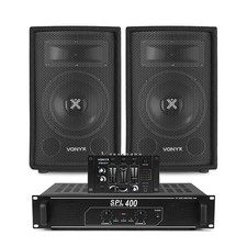 2x Vonyx 8"" PA Speakers Power