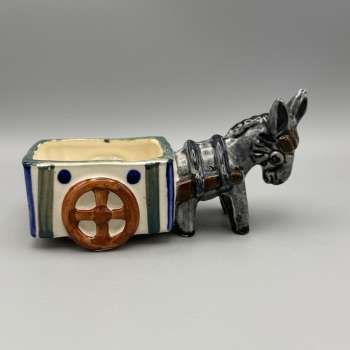 Vintage donkey pulling cart - vintage,