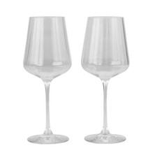 Livellara Red Wine Glasses Large Crystalline Glass Set of 2 Easy Clean 390 ml