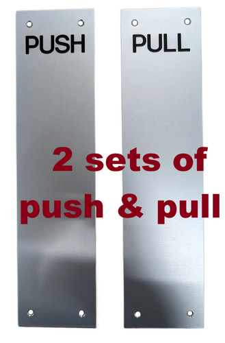 Push pull door sign - push,